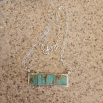 Number 8 Turquoise Bar Necklace SALE