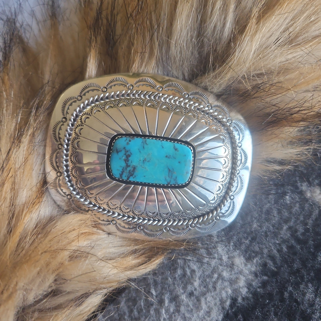 Concho Turquoise Belt Buckle
