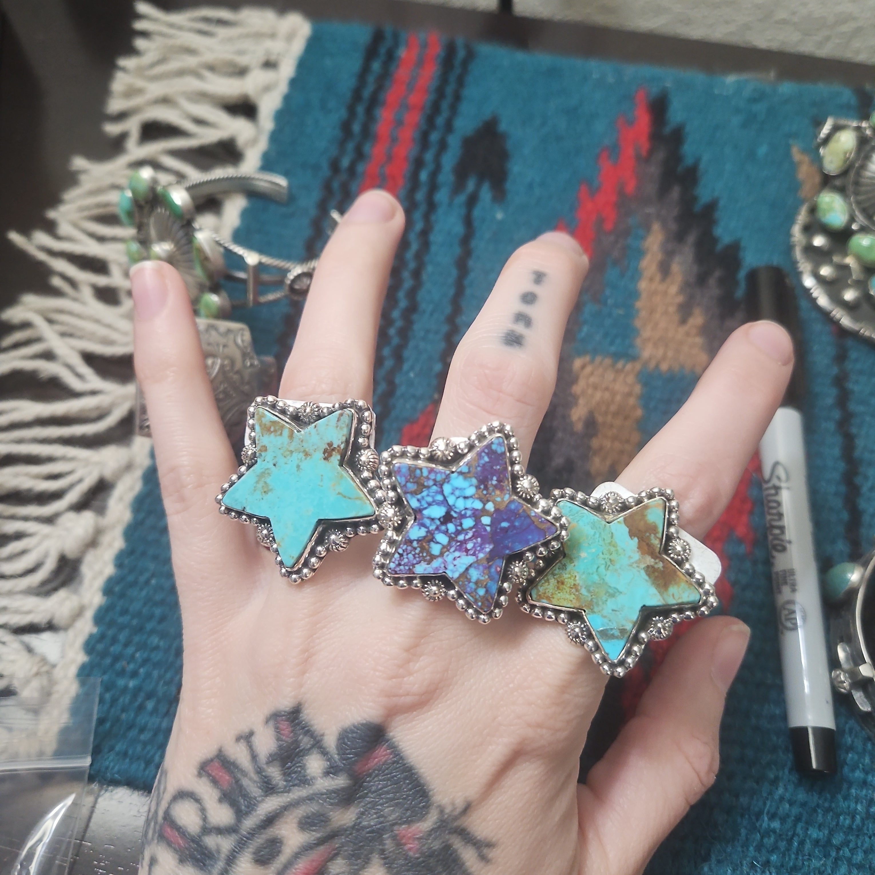 Turquoise Star Ring