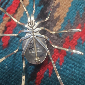 Huge Turquoise Spider Pin