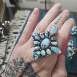 Golden Hills Turquoise Cluster Ring SALE