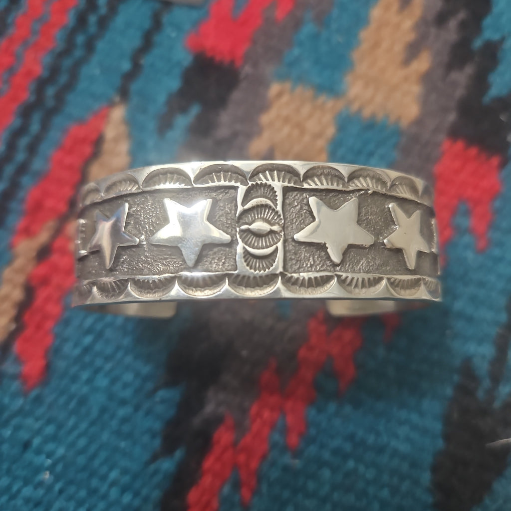 Thick Silver Star Cuff SALE