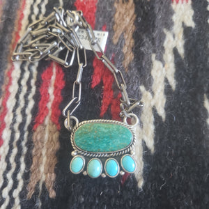 Turquoise Cluster Necklace