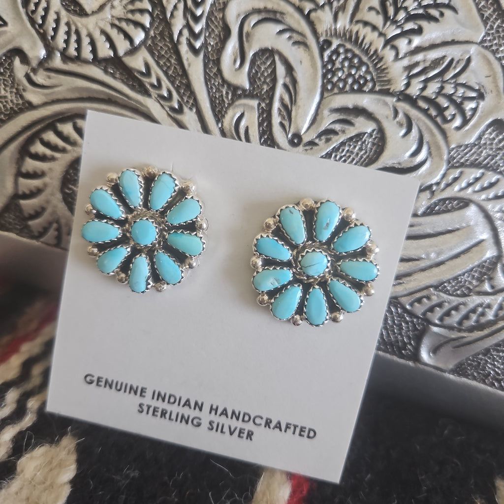 Turquoise Cluster Earrings SALE