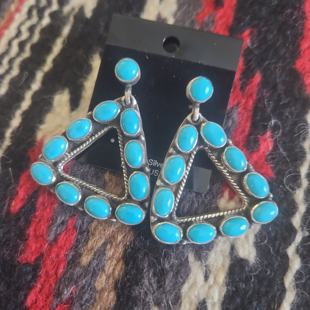 Turquoise Triangle Earrings SALE