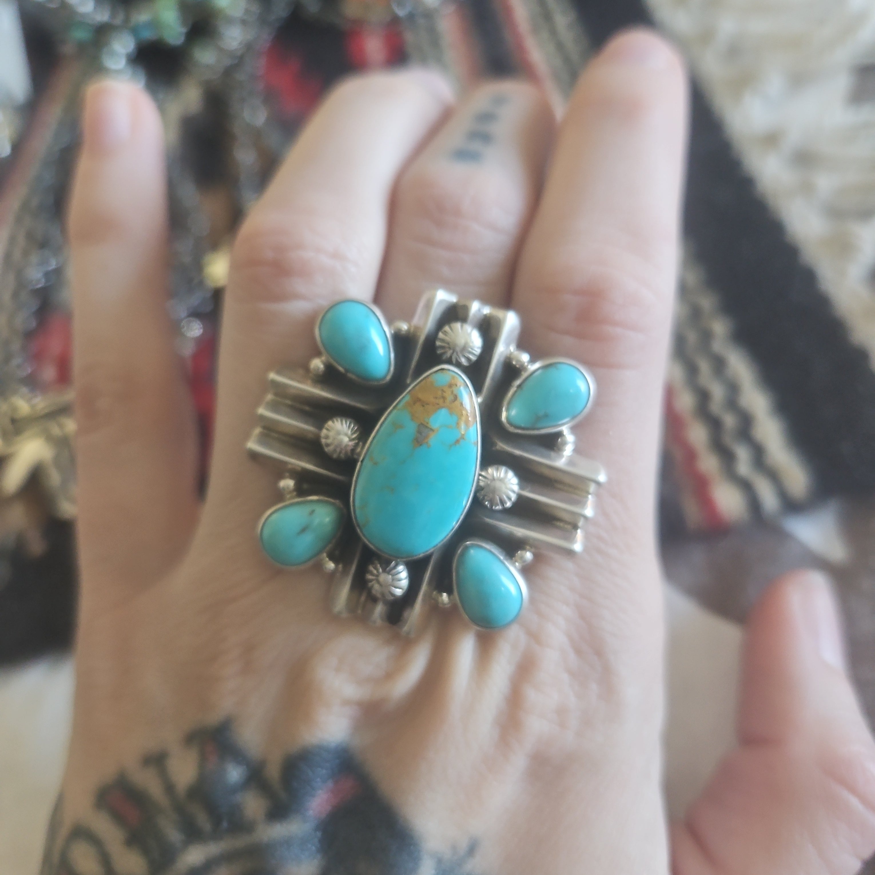 Turquoise Zia Ring SALE