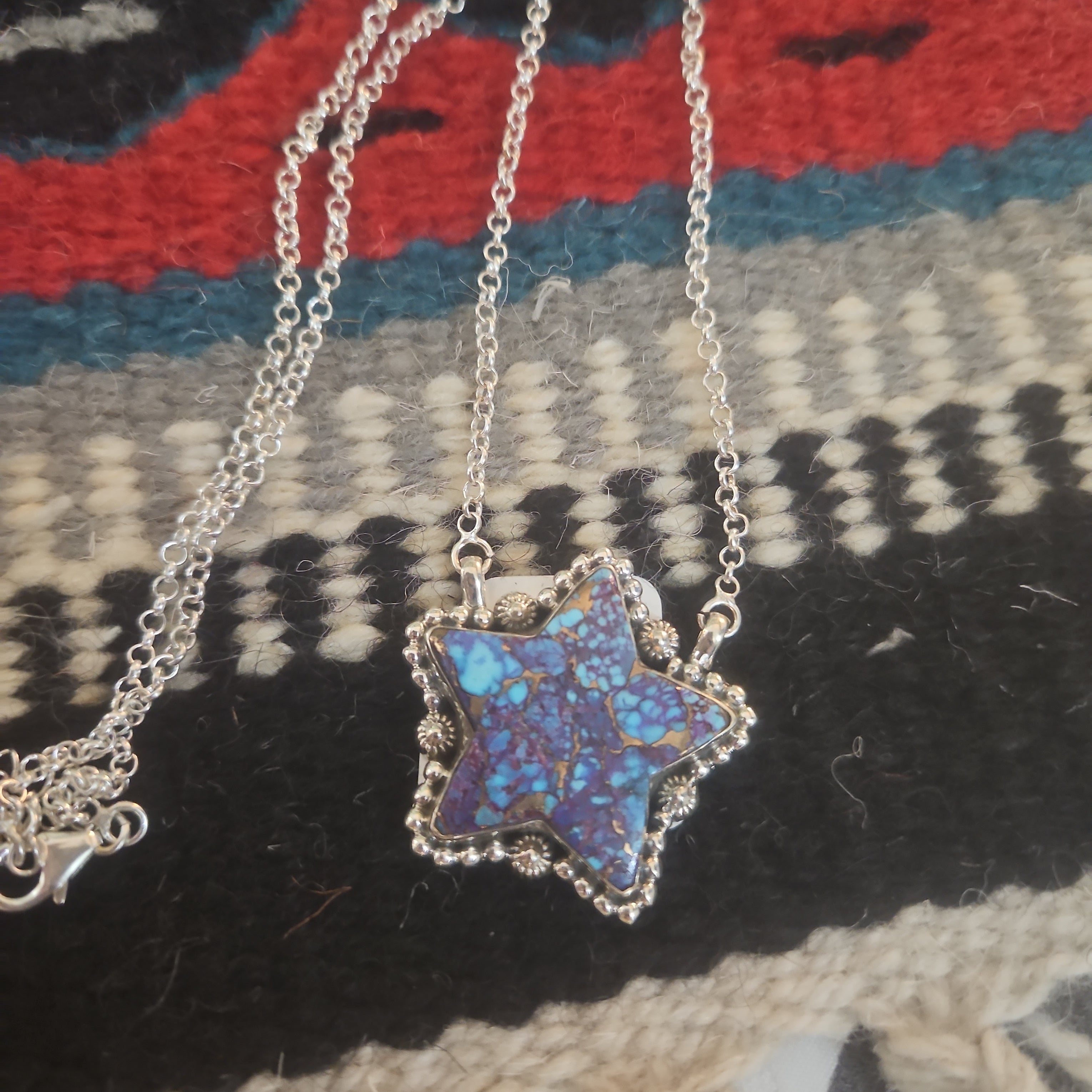 Purple Mojave Turquoise Star Necklace SALE