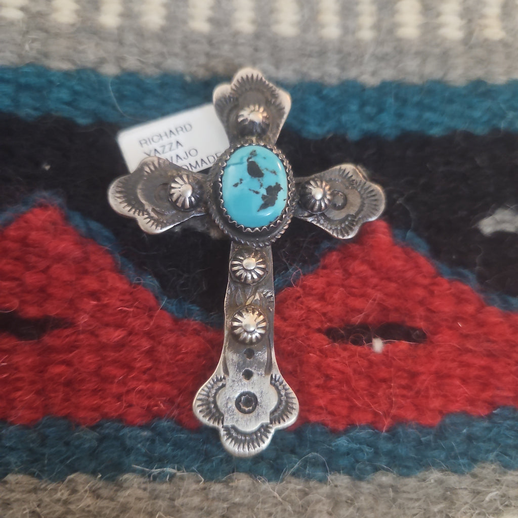 THICK Turquoise Cross Pendant SALE