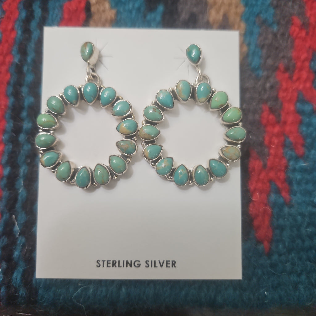 Green Kingman Circle Earrings SALE