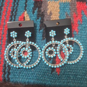 Turquoise Snake Eye Earrings