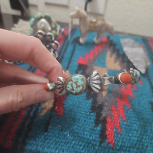 Turquoise Coral Chimney Butte Bangle SALE