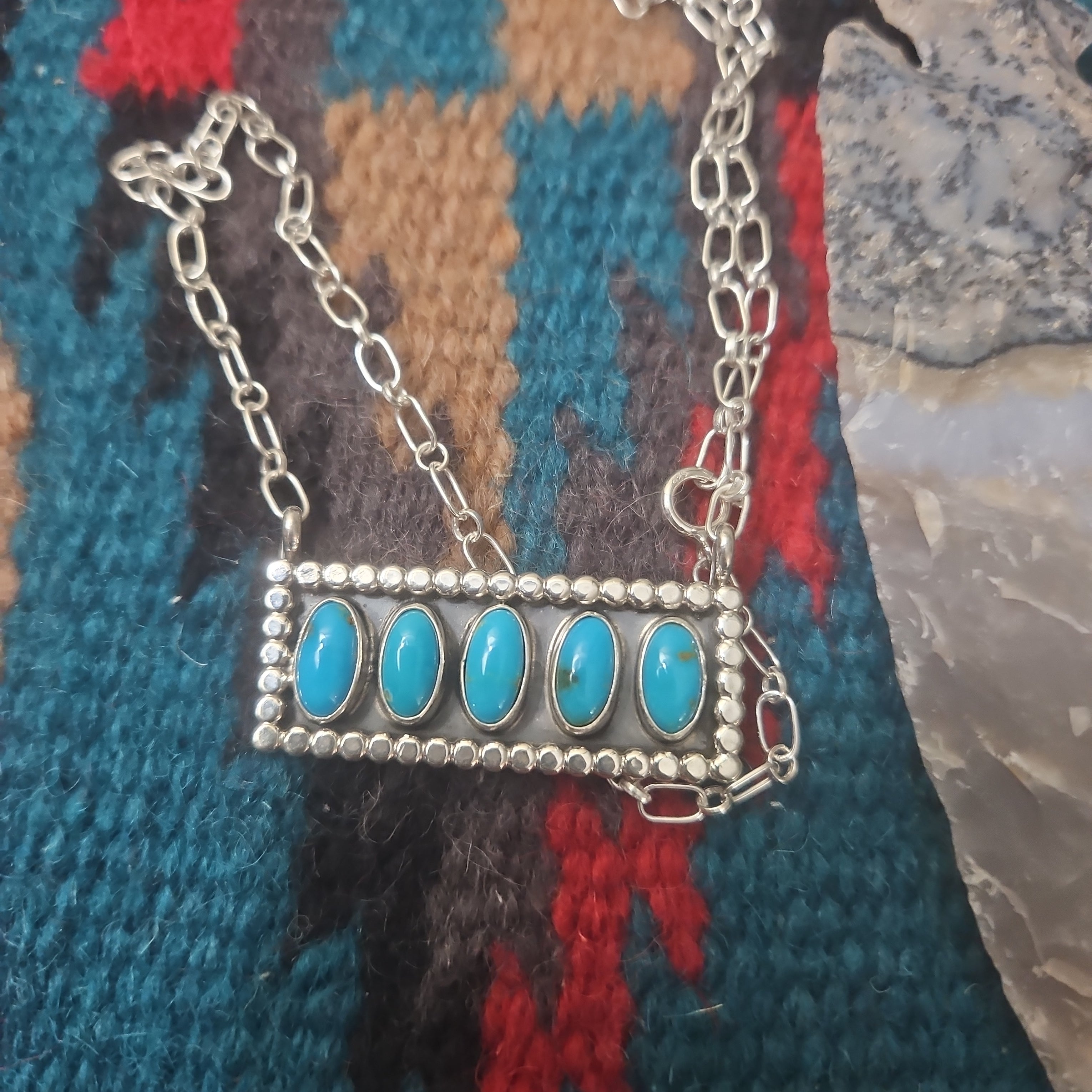 Turquoise Bar Necklace