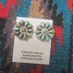 Green Turquoise Cluster Earrings SALE