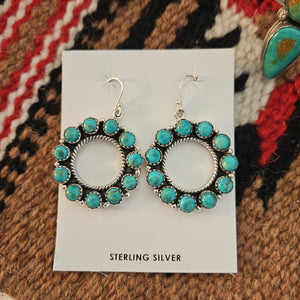 Turquoise Circle Earrings SALE