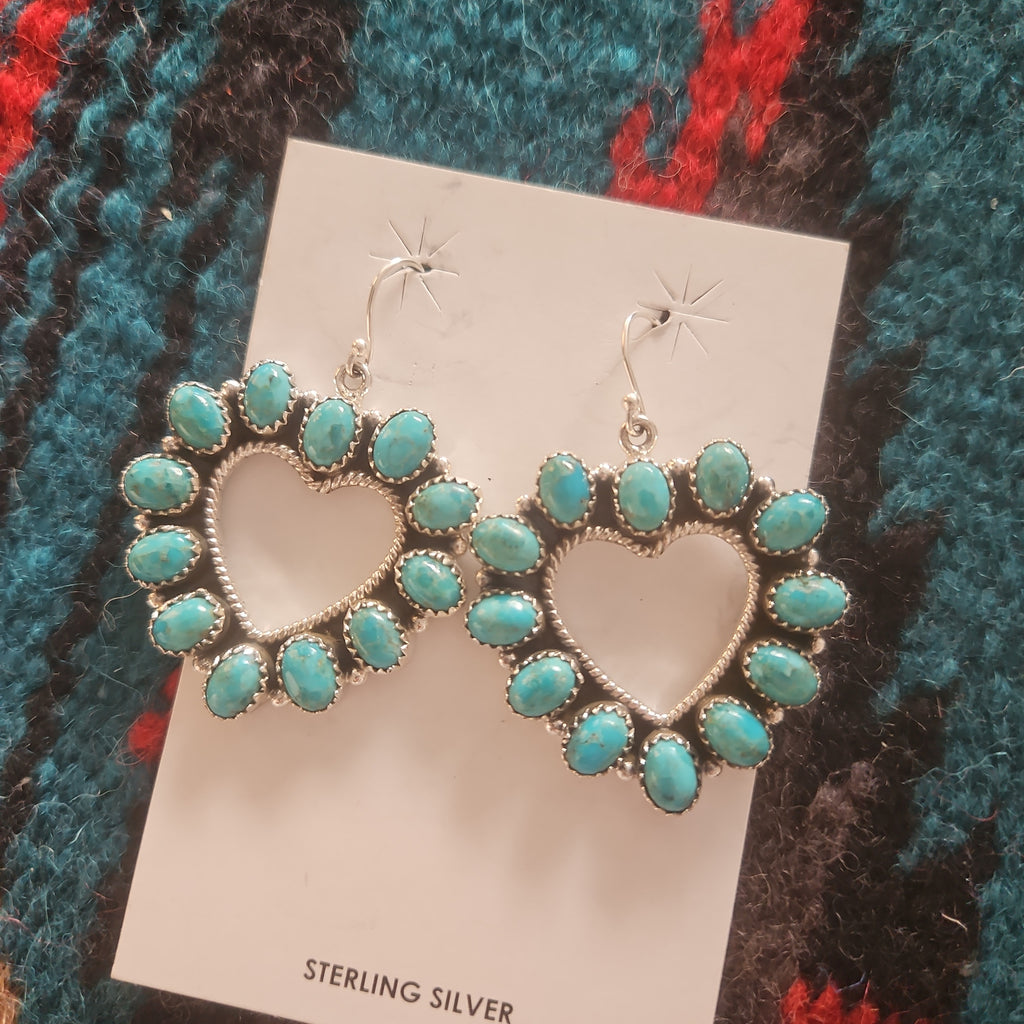 Turquoise Heart Earrings SALE