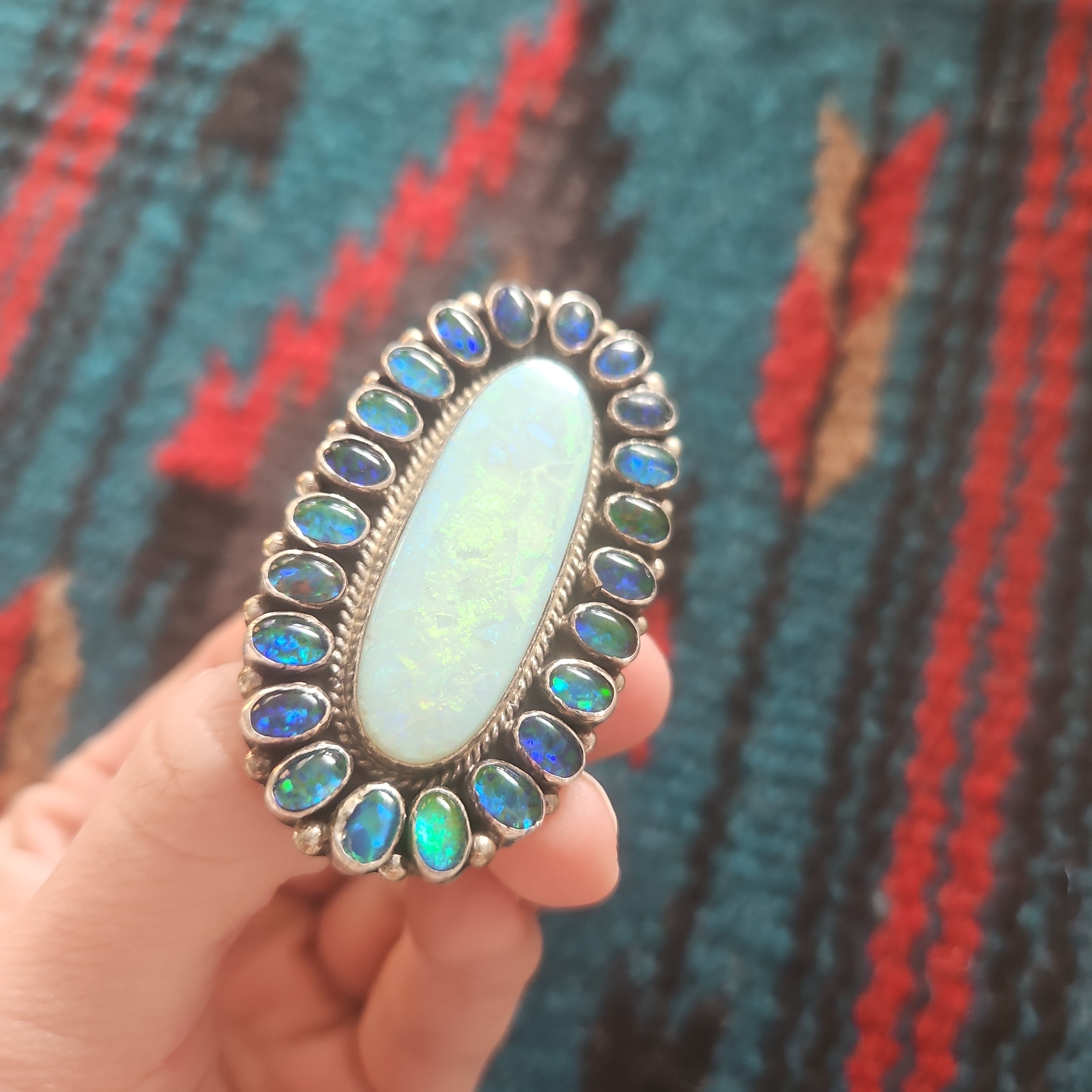 Opal Cluster Ring