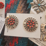 Coral Concho Cluster Earrings SALE