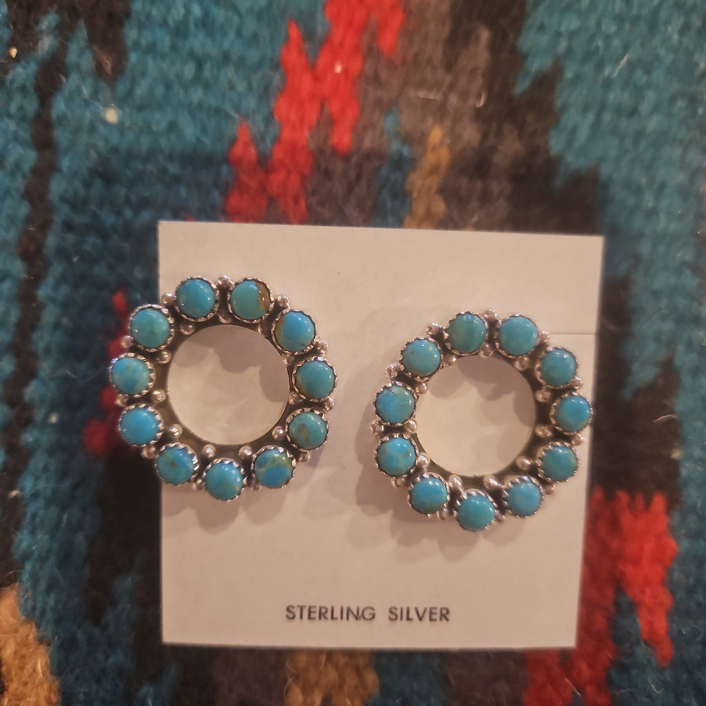 Turquoise Circle Earrings SALE