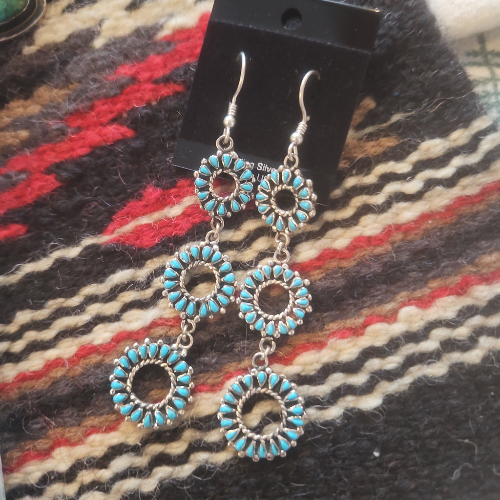 Turquoise Circle Earrings SALE