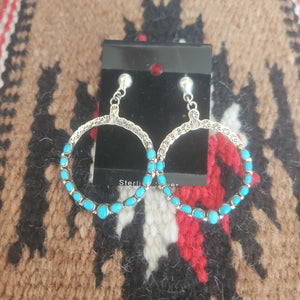 Turquoise Hoops