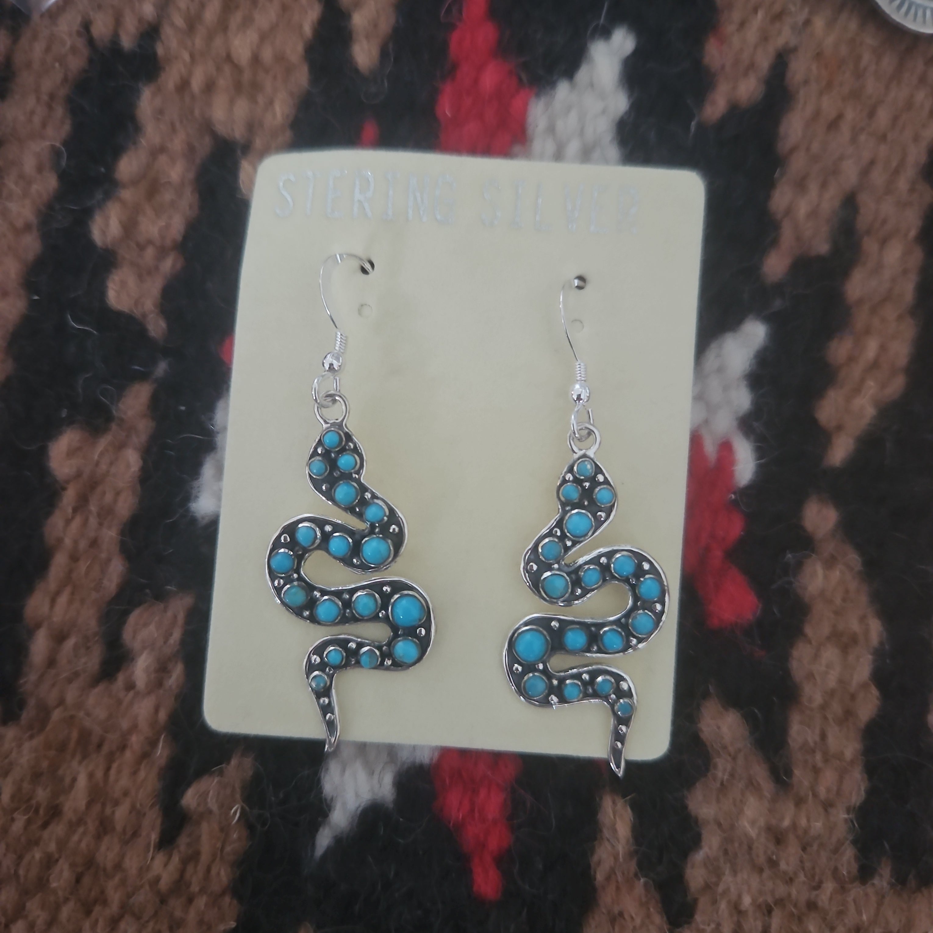 Turquoise Snake Earrings