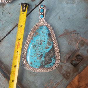 Huge Kingman Turquoise Statement Pendant