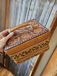 Double Decker Leather Jewelry Box Travel Case