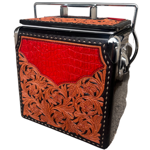 Retro Rodeo Black Cooler- Red Gator