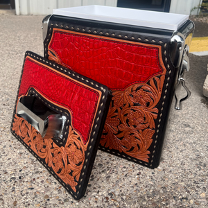 Retro Rodeo Black Cooler- Red Gator