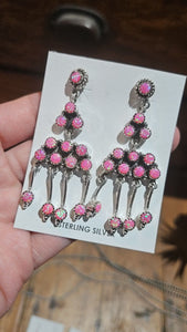 Hot Pink Chandelier Earrings