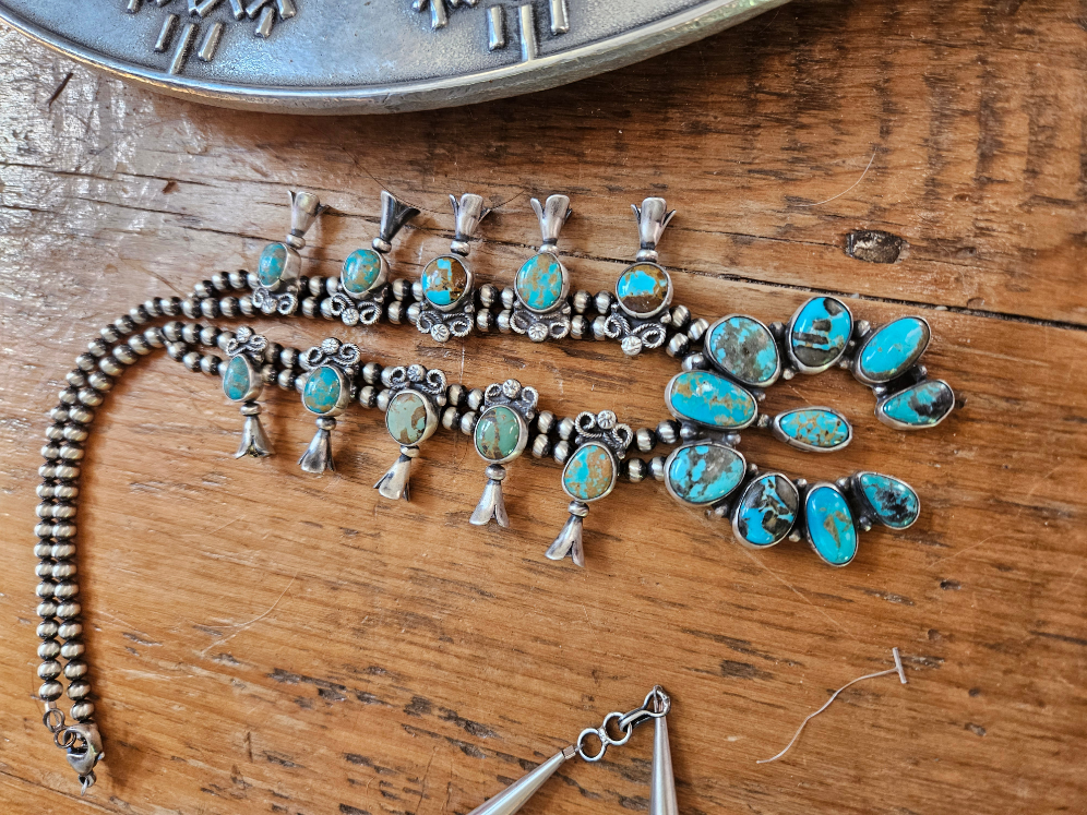 Turquoise Squash Blossom Necklace
