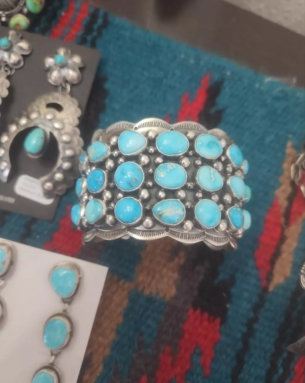 Turquoise Cluster Statement Cuff Tom Lewis SALE Retail 1,320