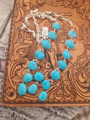 Turquoise Squash Blossom Necklace SALE