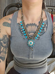 Vintage Turquoise Squash Blossom Set SALE