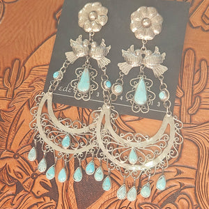 Federico Turquoise Chandelier Earrings SALE