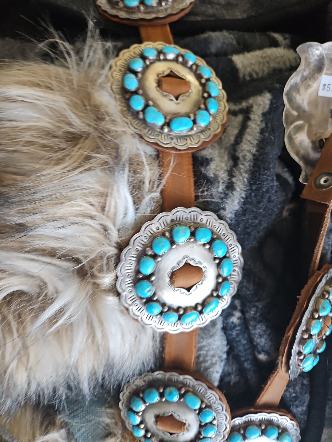 Statement Sterling Turquoise Concho Belt