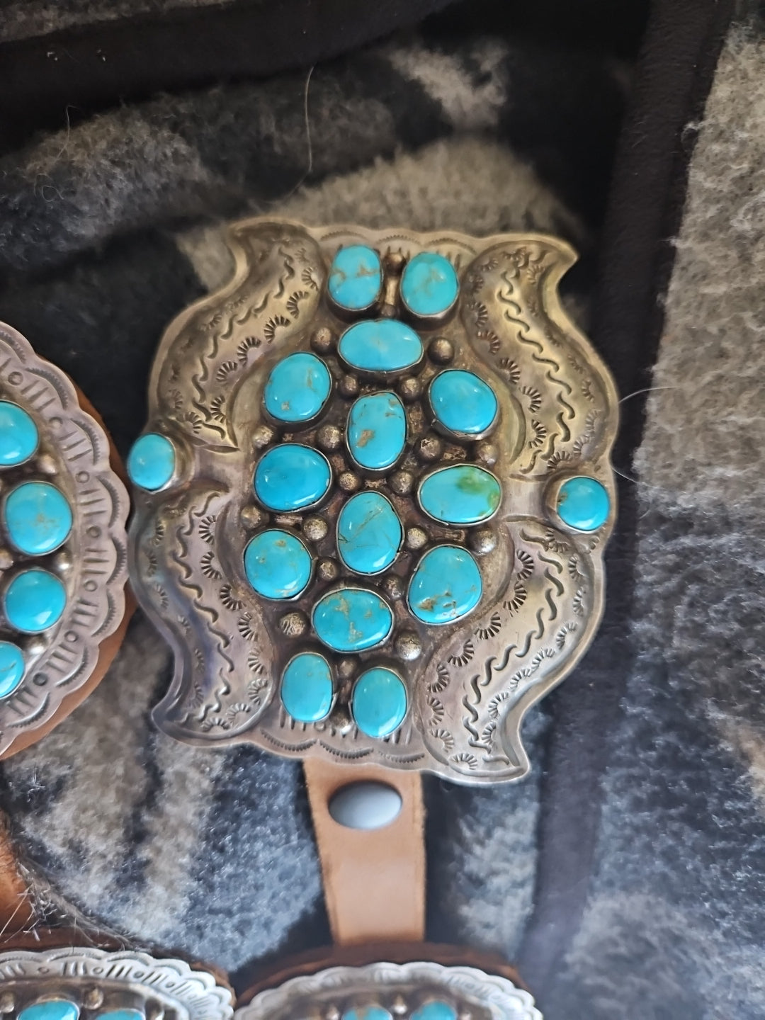 Statement Sterling Turquoise Concho Belt