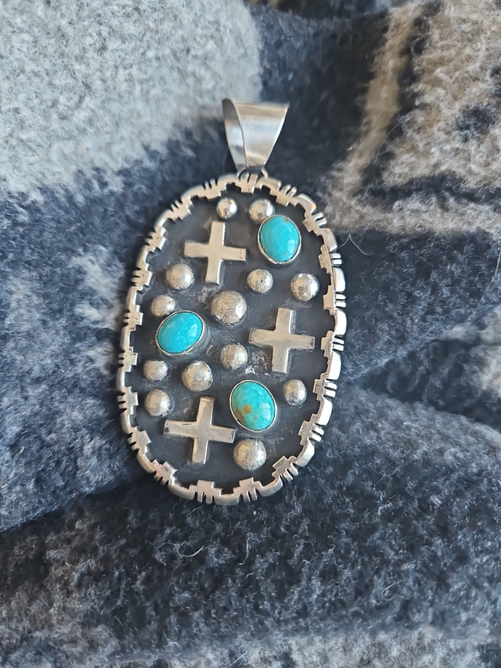 Chimney Butte Turquoise Cross Pendant SALE