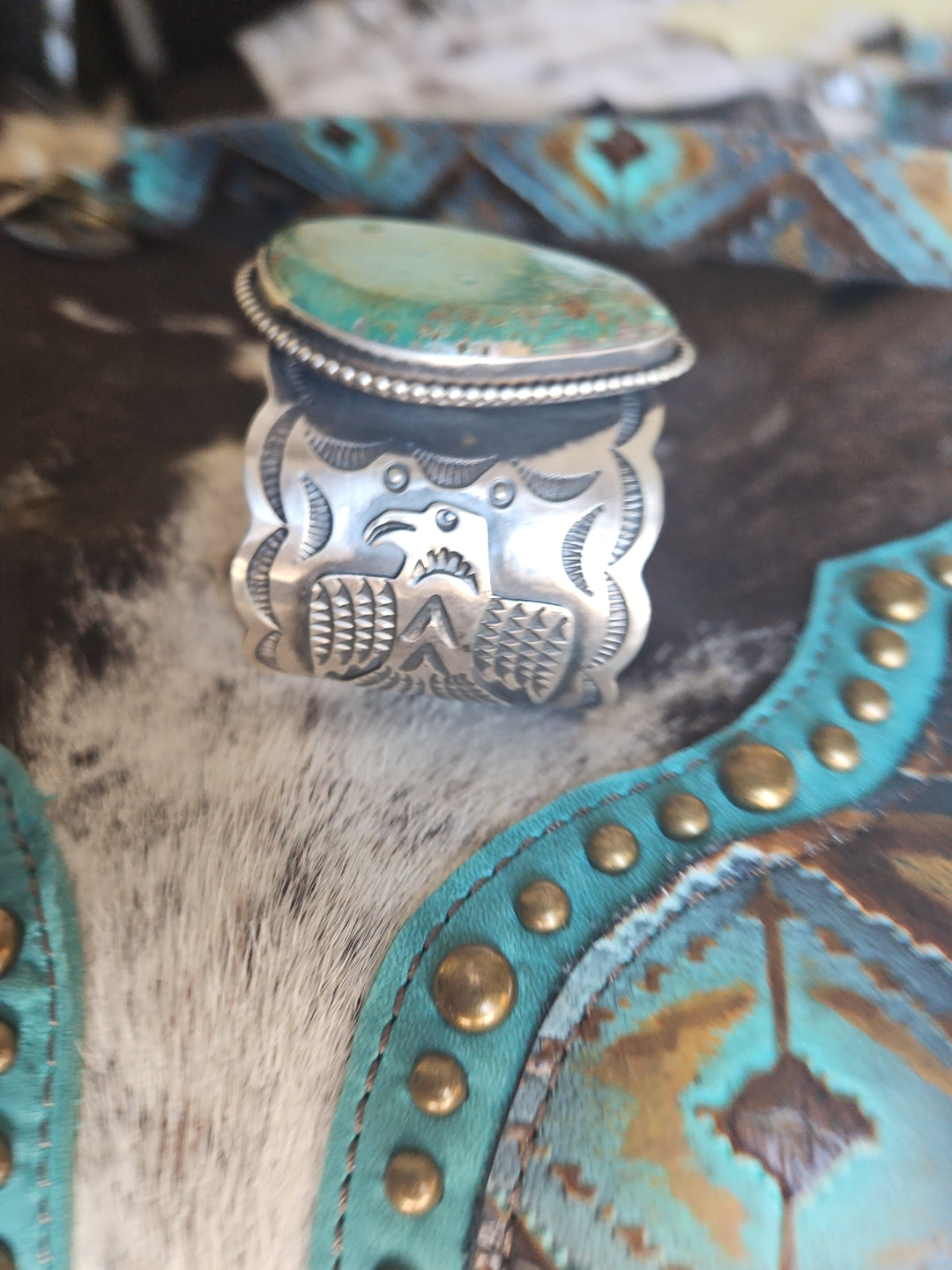 Turquoise Thunderbird Statement Cuff SALE