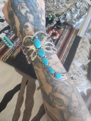 Turquoise Dragonfly Arm Wrap Cuff SALE