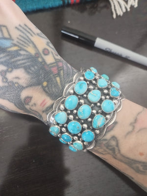 Turquoise Cluster Statement Cuff Tom Lewis SALE Retail 1,320