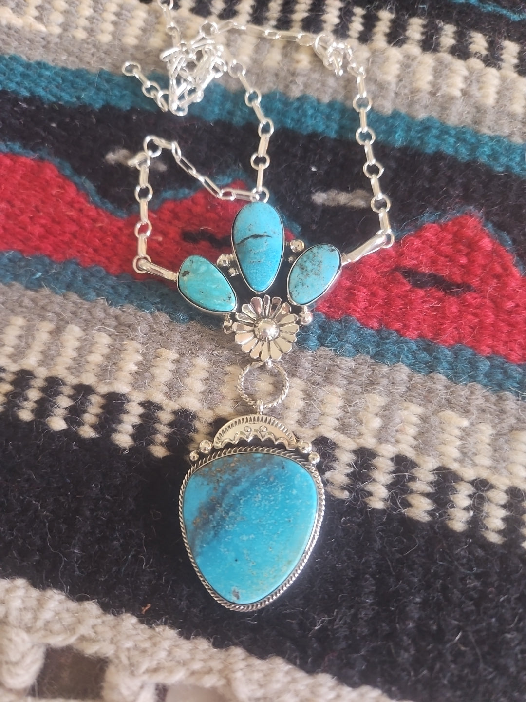 Turquoise Flower Necklace SALE