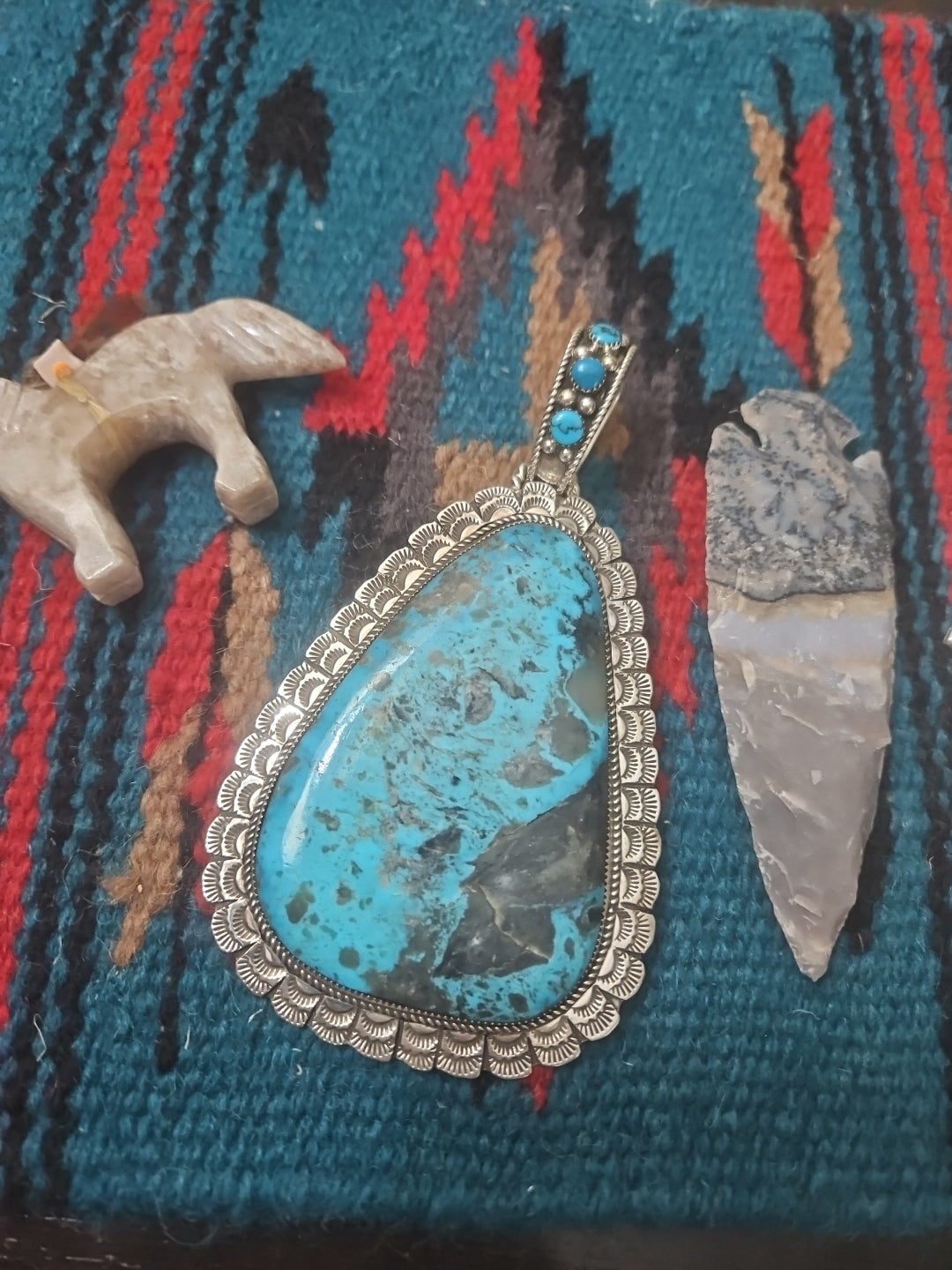 Huge Kingman Turquoise Pendant SALE