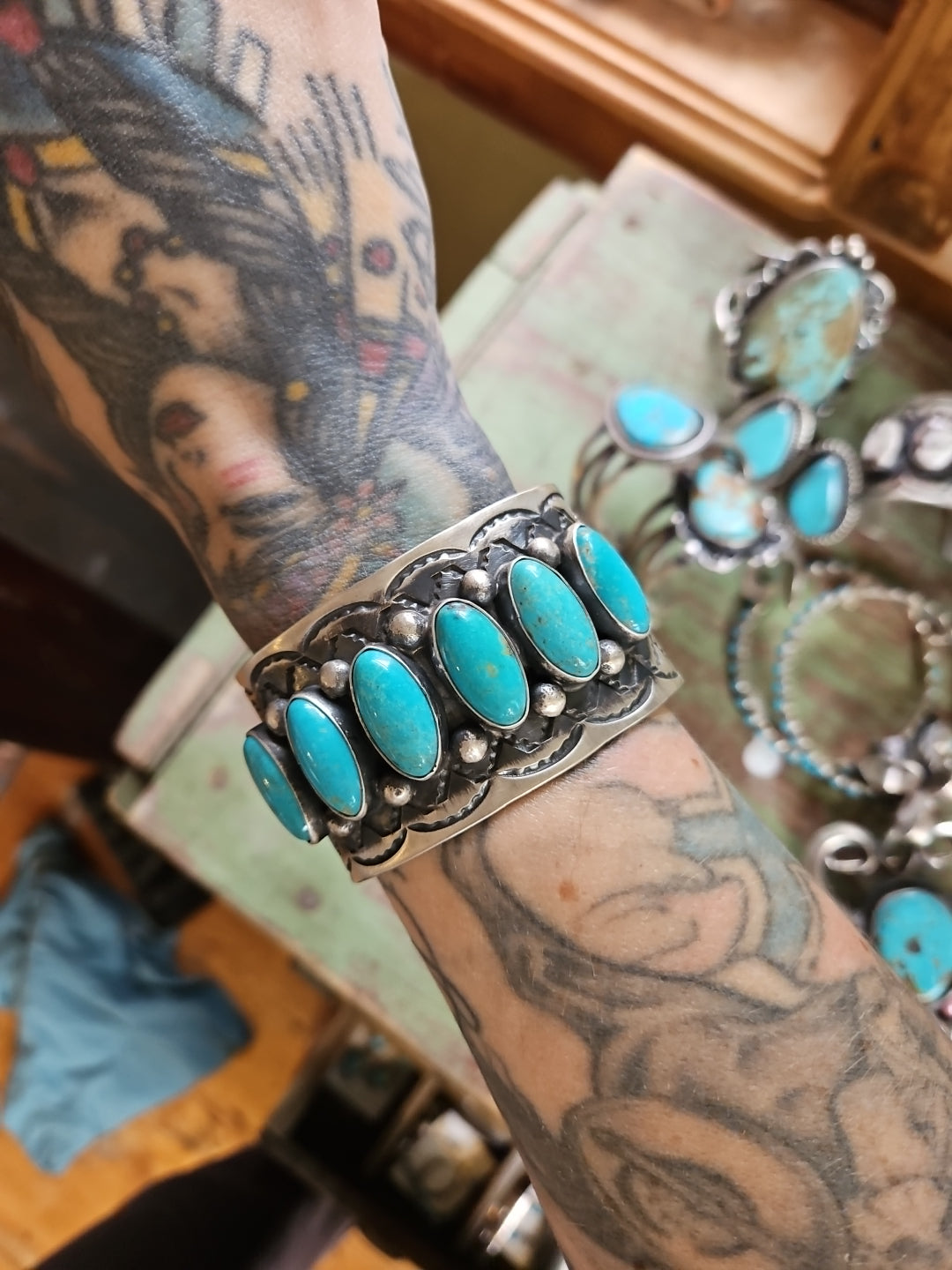 Turquoise Heavy Chimney Butte Cuff