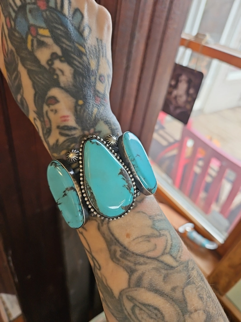 Turquoise Statement Cuff Chimney Butte