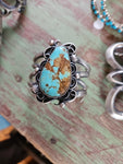 Turquoise Sandcast Chimney Butte Cuff