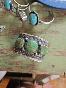 Green Turquoise Chimney Butte Cuff