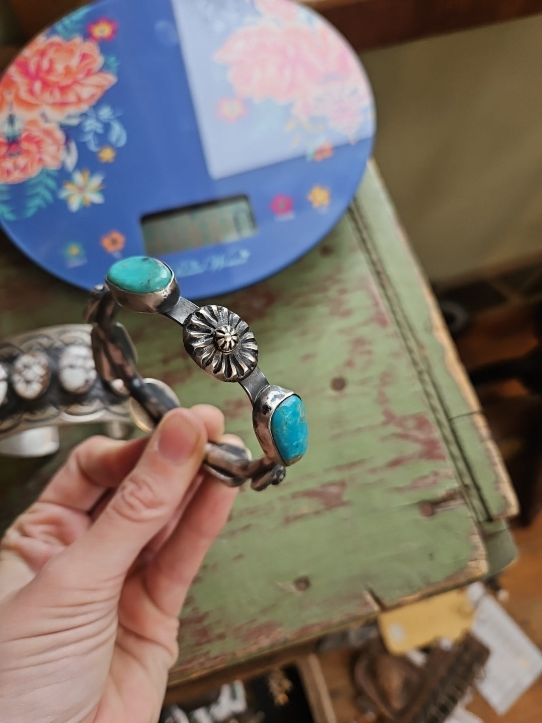 Heavy Turquoise Bangle Chimney Butte