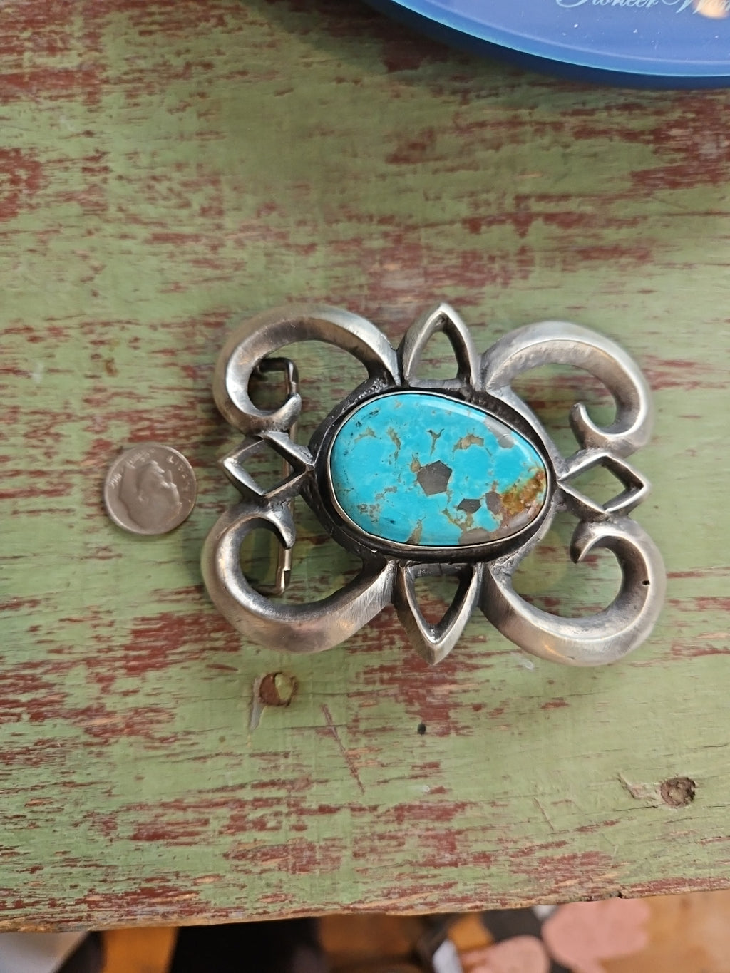 Turquoise Belt Buckle Chimney Butte