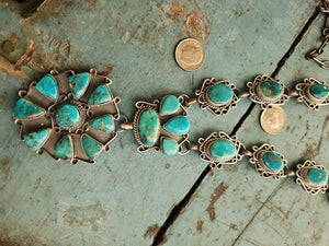 Turquoise Cluster Lariat Necklace SALE
